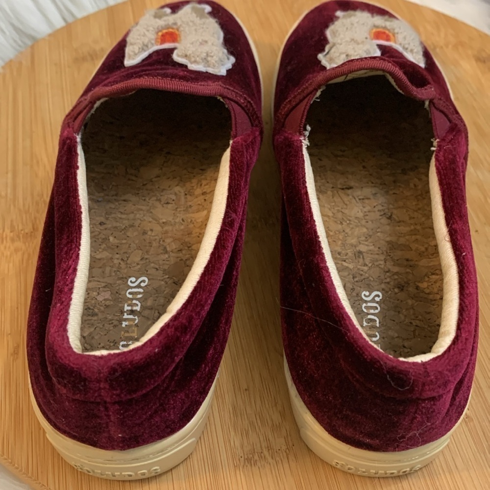 Soludos | Sangria 3D Llama Velvet Smoking Slip On Sneaker Slipper Shoes 6.5 - Picture 16 of 17